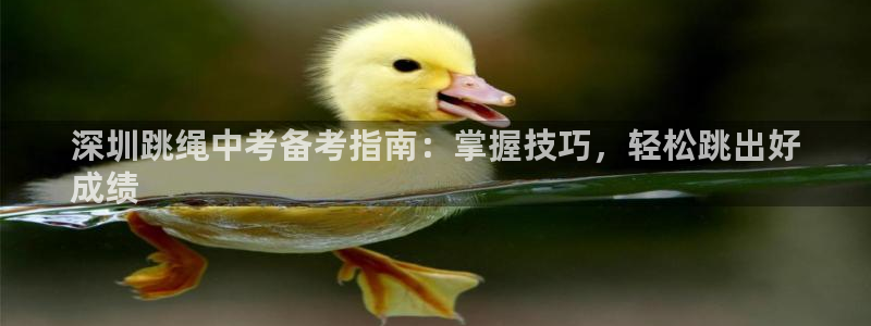 富联娱乐平台开户条件：深圳跳绳中考备考指南：掌握技巧