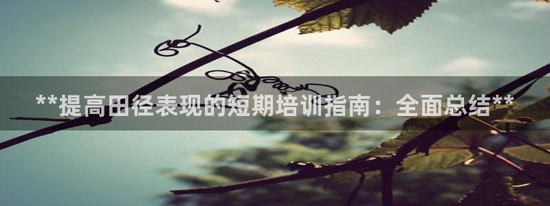 富联娱乐代理怎么做的：**提高田径表现的短期培训指南